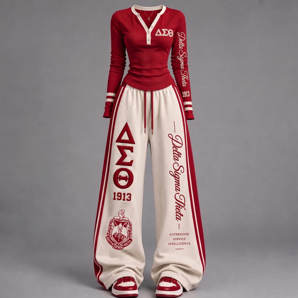 Varsity Chic Henley Two-Piece Set HCT APT DST 1809261