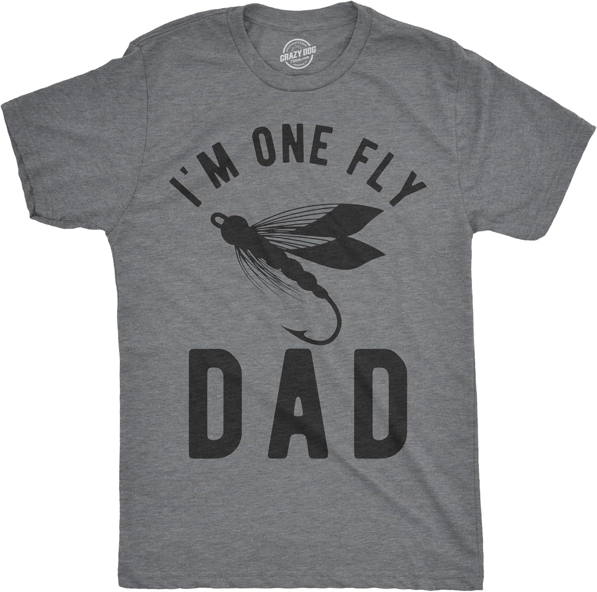 Crazy Dog Dad Fishing Shirts Funny Father's Day Reel Cool Dad Papa Grandpa Tees