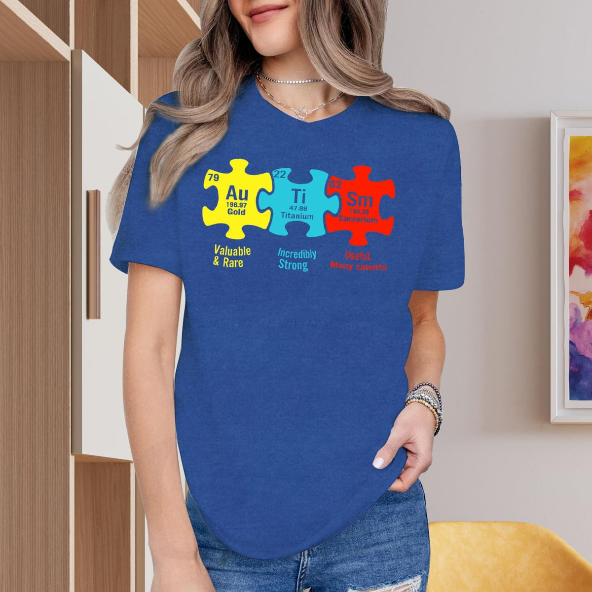 IFQ Autism Awareness Shirt for Women Autistic Support ASD T-Shirt Special Education Tee
