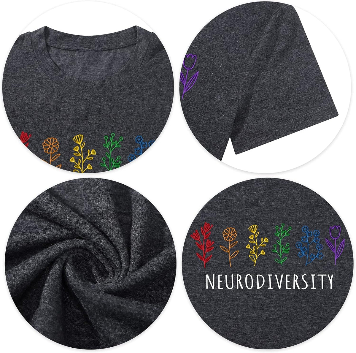 Autism Awareness T Shirt Women Special Education Teacher Shirt Neurodiversity Graphic Tee Inspirational Short Sleeve Tee Top