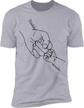 NAZENTI Personalized Fathers Day T-Shirt, Dad Papa Fist Bump Flag Shirt, Grandpa Papa Shirt, Gifts for Fathers Day