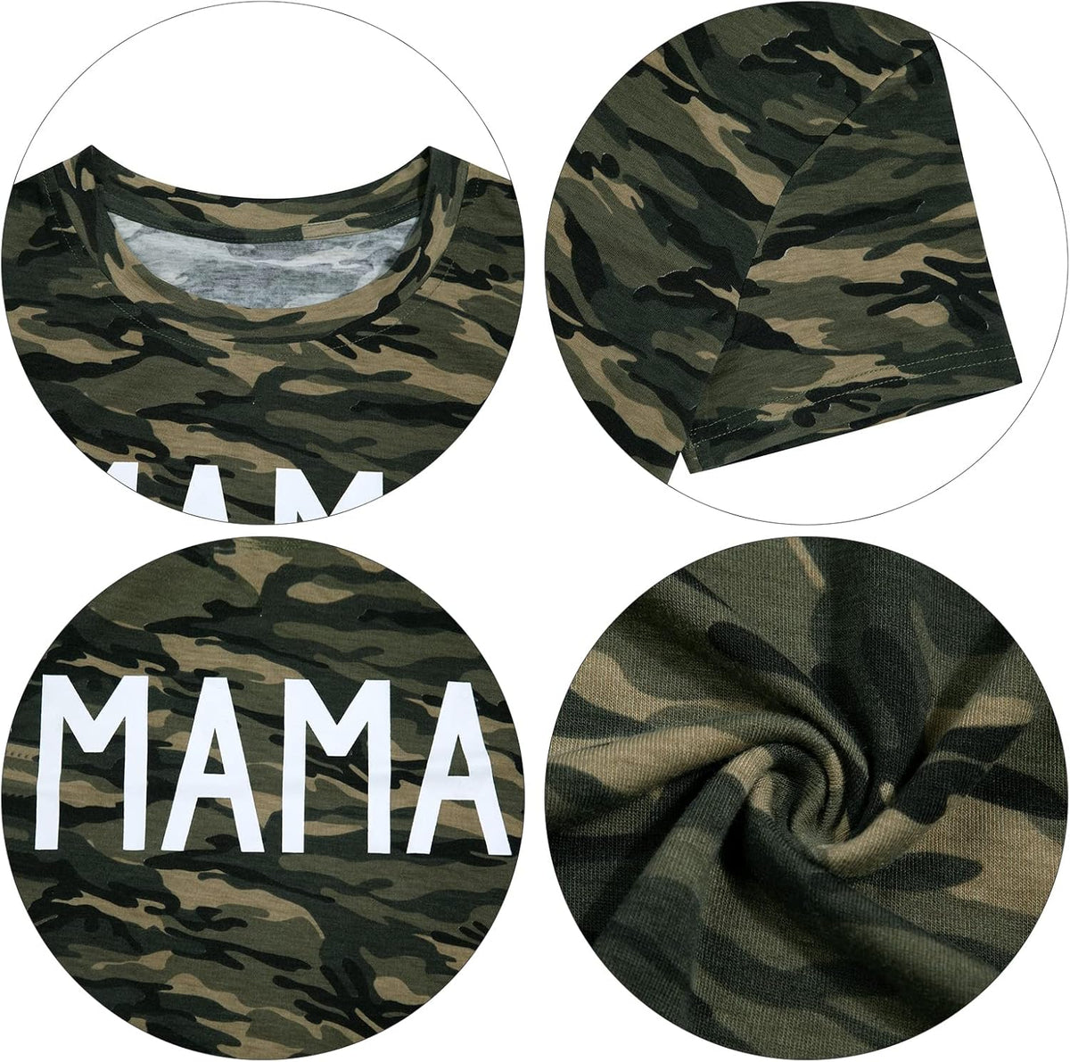 Mom and Son Matching Outfits Mama and Mama's Litter Man Print Shirts Cute Mom and Son Mothers Gifts
