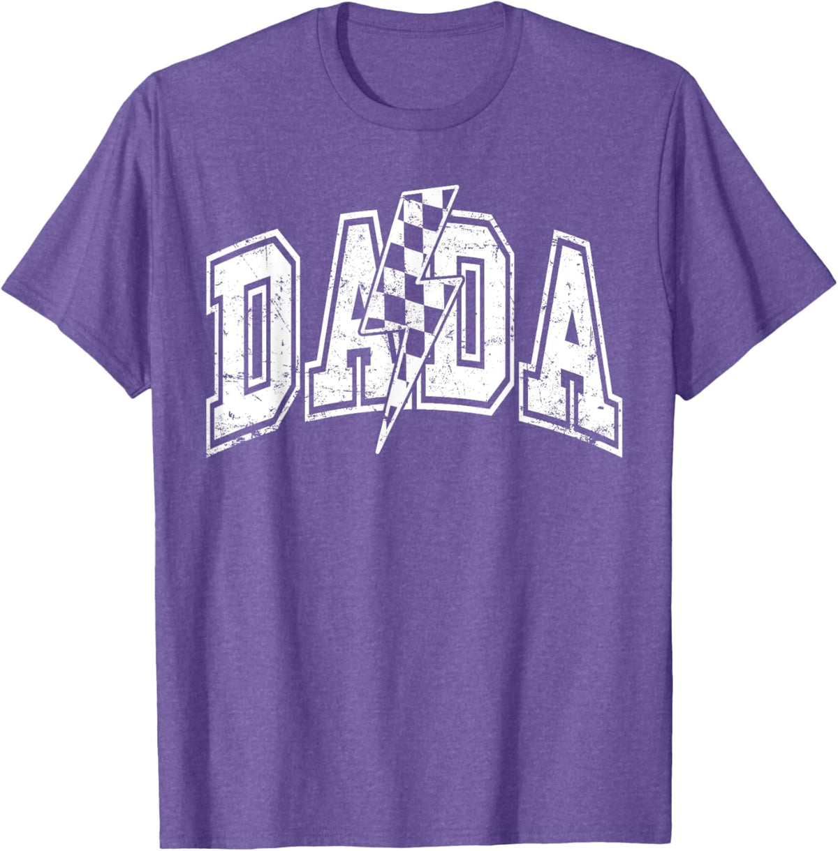 Dada Lightning Bolt Checkered Varsity Dad Men Father's Day