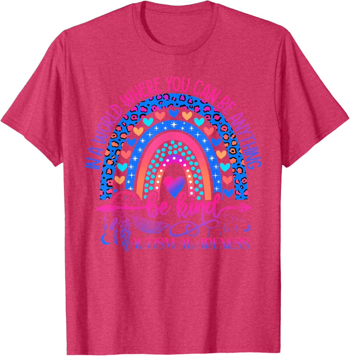 Autism Awareness Be Kind Leopard Rainbow Choose Kindness