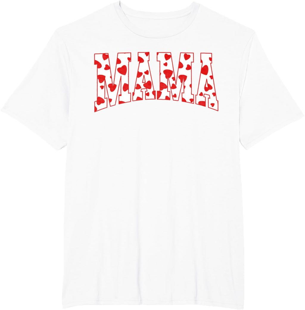 Mama Valentine Heart Valentines Day Family Matching Funny Mother Shirt