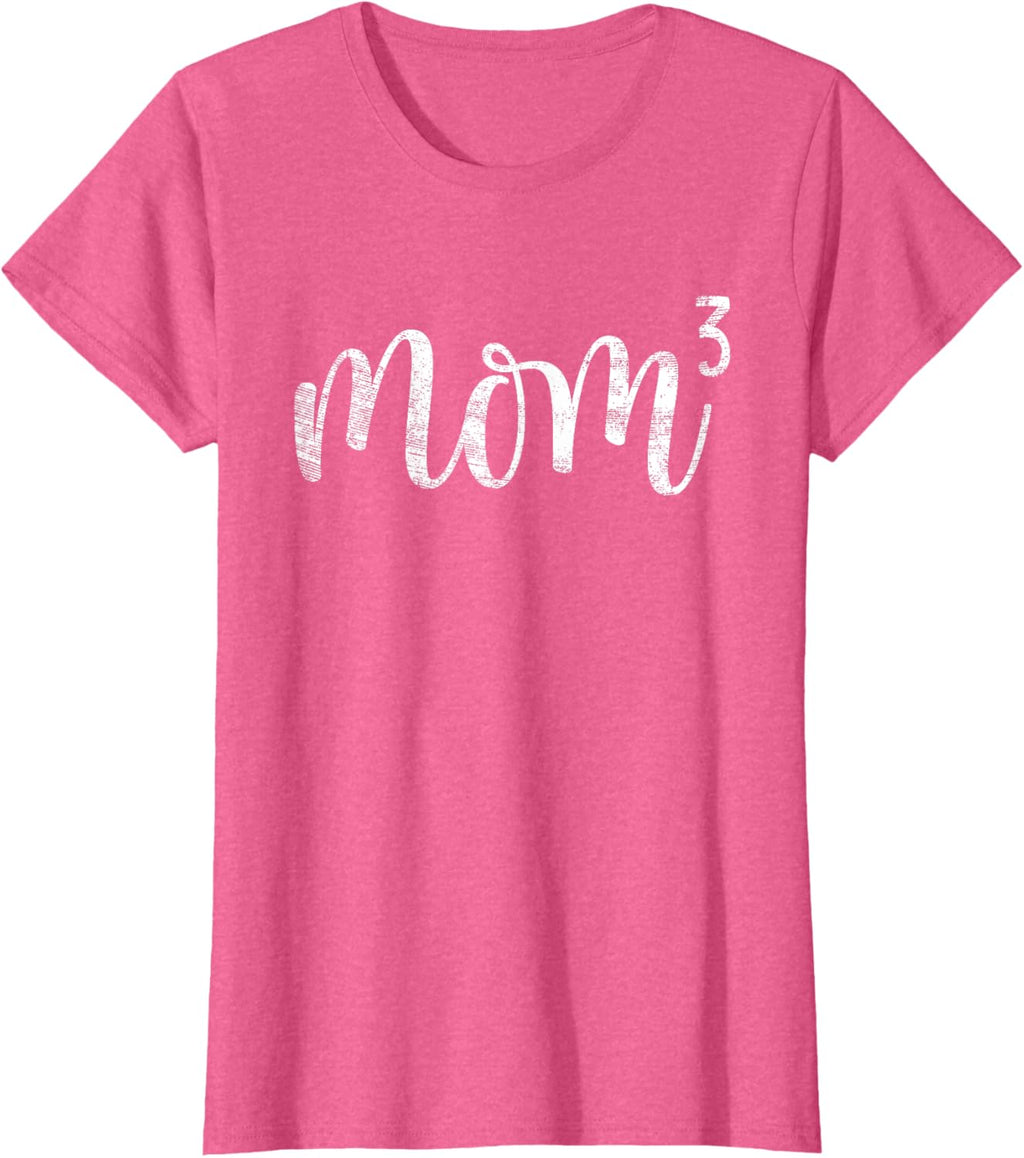 Mom3 Mom Cubed Mother of Three Mama of 3 Gifts Mothers Day