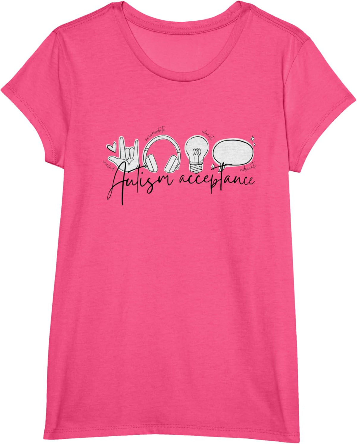 Autism Awareness Acceptance Shirt Support Mom Women Kid