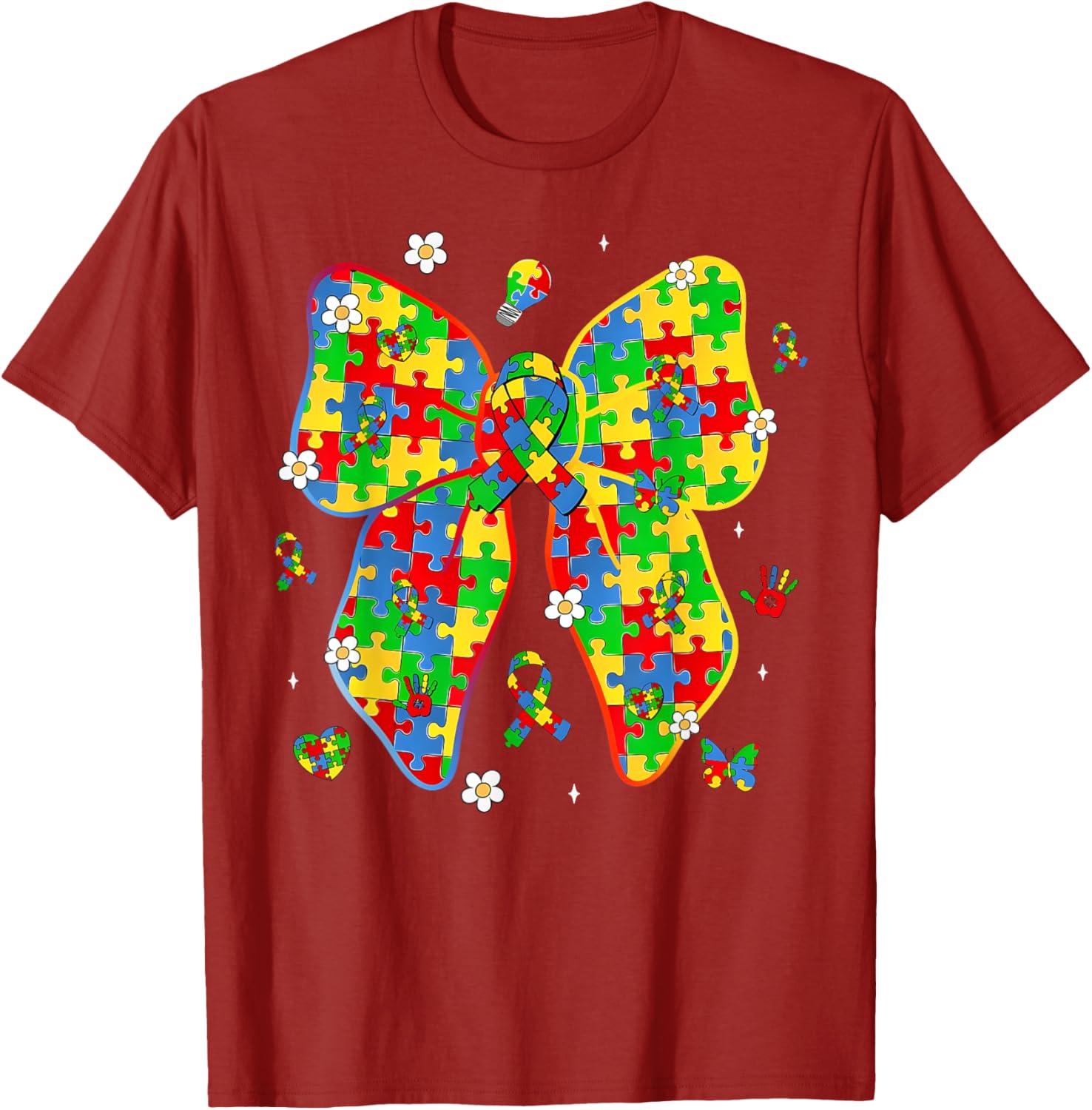 Autism Awareness Coquette Bow Puzzle Bow Women Kids Girl Boy