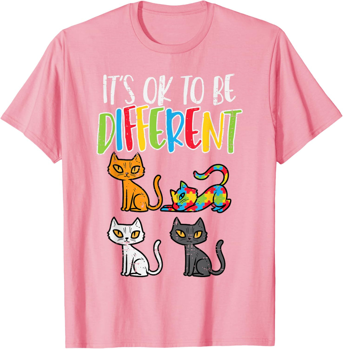 Its Ok To Be Different Cat Puzzle Cute Autism Awareness Kids