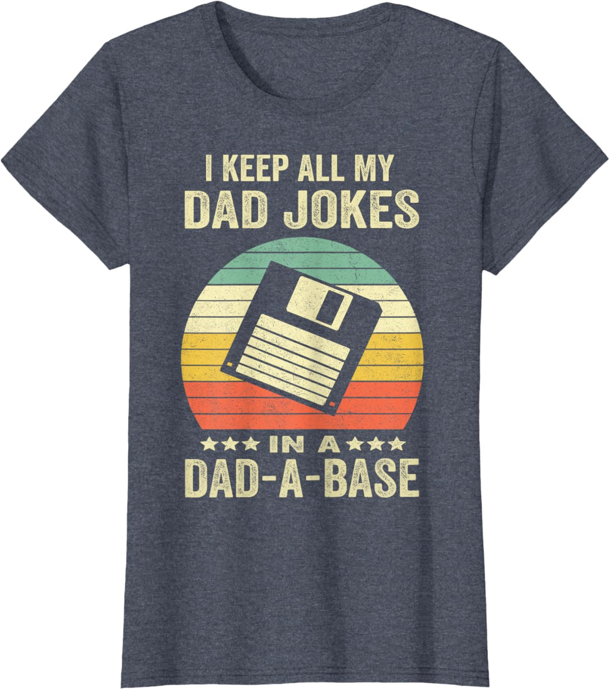 Mens Funny dad jokes in dad-a-base vintage for father's day