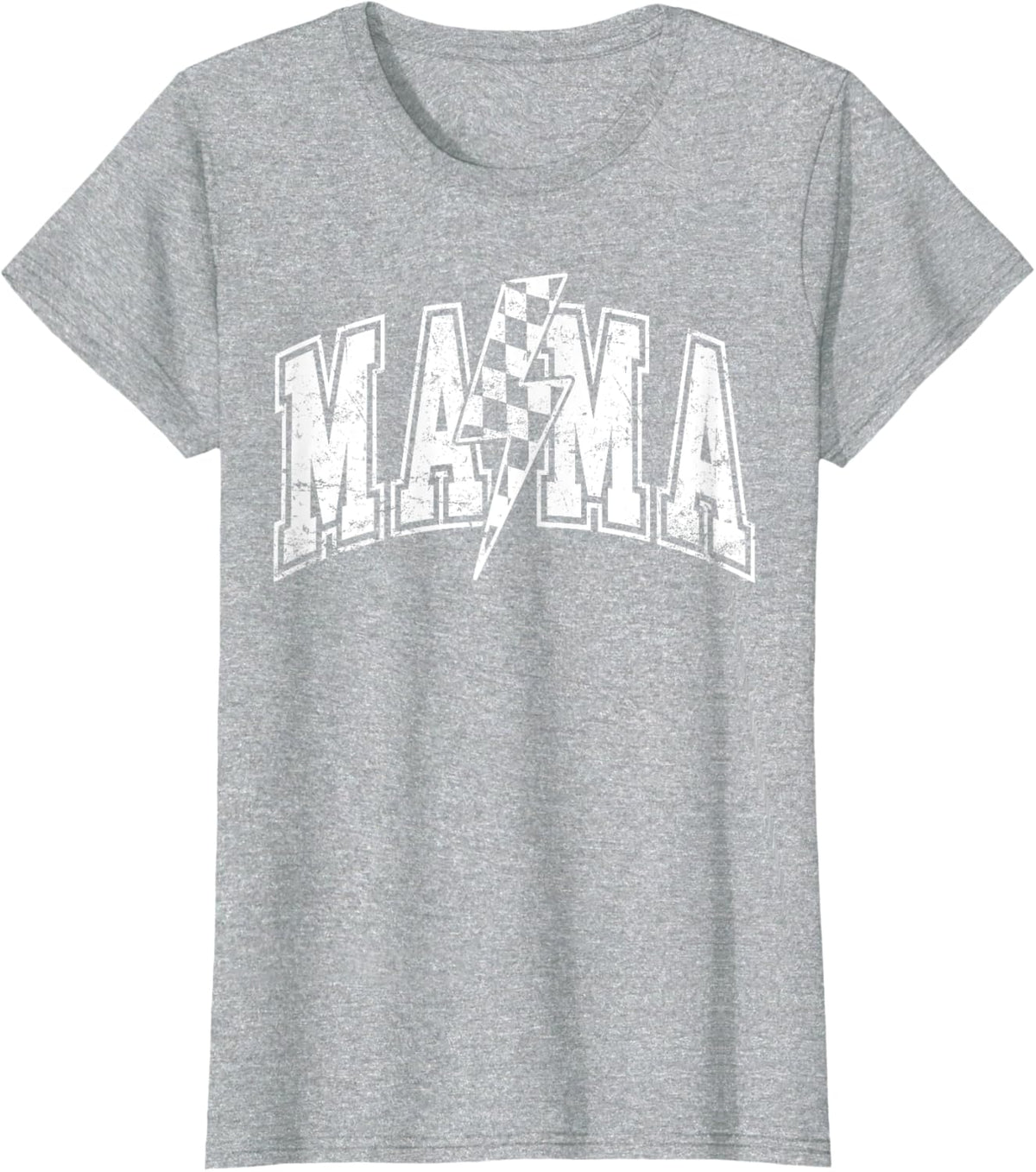 Mama Lightning Bolt Checkered Varsity Mom Women Mother's Day Mother Shirt