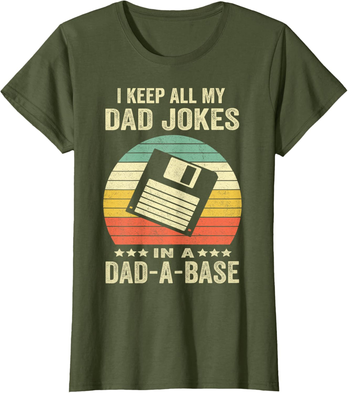 Mens Funny dad jokes in dad-a-base vintage for father's day