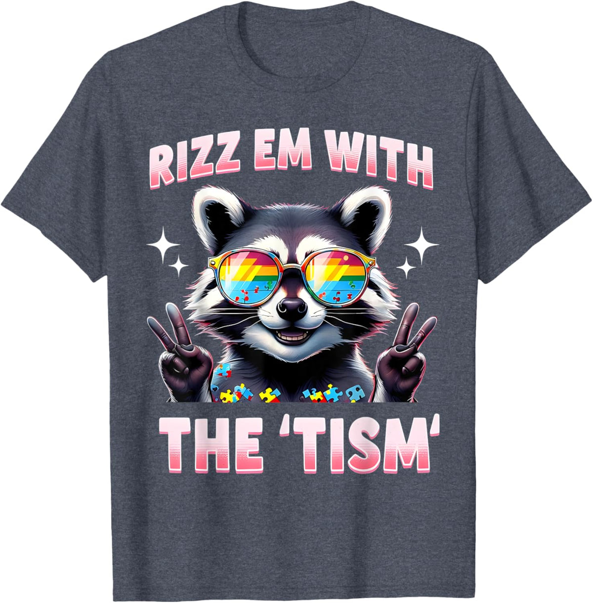 Autism Funny Rizz Em With The Tism Meme Autistic Racoon
