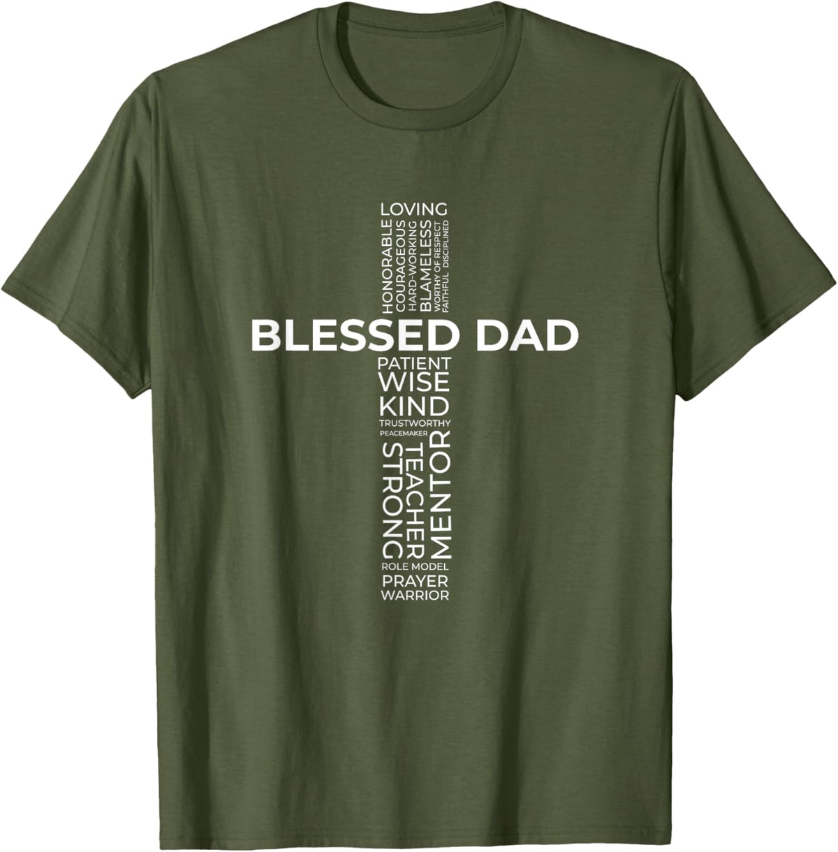 Christian Blessed Dad Cross Father's Day Shirt